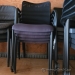 Black Allseating Inertia Mesh Stacking Guest Chair, Purple Seat